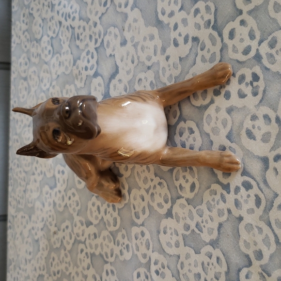 Two Boxer Dog Figurines Porcelain Figurine Copenhagen - Picture 3 of 16